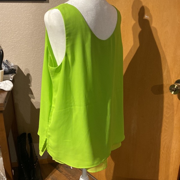 Women’s Cato large tank top lime green - Picture 3 of 4